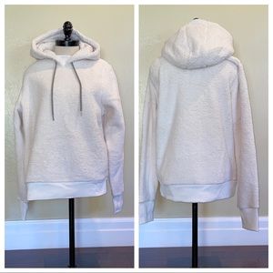 Athleta Tugga Sherpa Teddy Hoodie Natural Ivory Size Medium